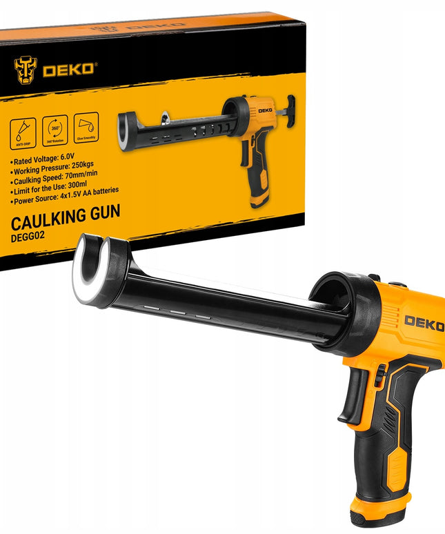Automatinis akumuliatorinis silikono ir klijų spaudimo pistoletas DEKO DEGG02 6V su LED apšvietimu