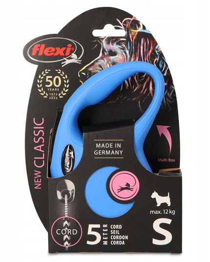 Automatinis Flexi Classic S šuns pavadėlis, mėlynas, 5 m, iki 12 kg