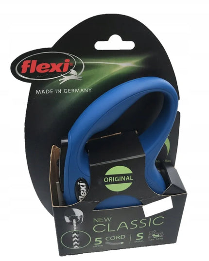 Automatinis Flexi Classic S šuns pavadėlis, mėlynas, 5 m, iki 12 kg