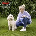 Automatinis „Flexi New Comfort“ pavadėlis – juodas, 8 m, L dydis, juostinis