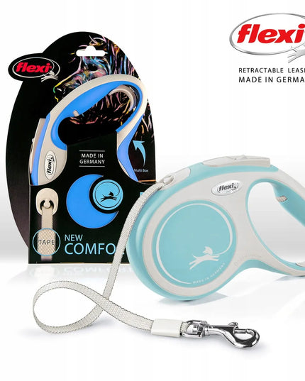 Automatinis „Flexi New Comfort“ pavadėlis – juodas, 8 m, L dydis, juostinis