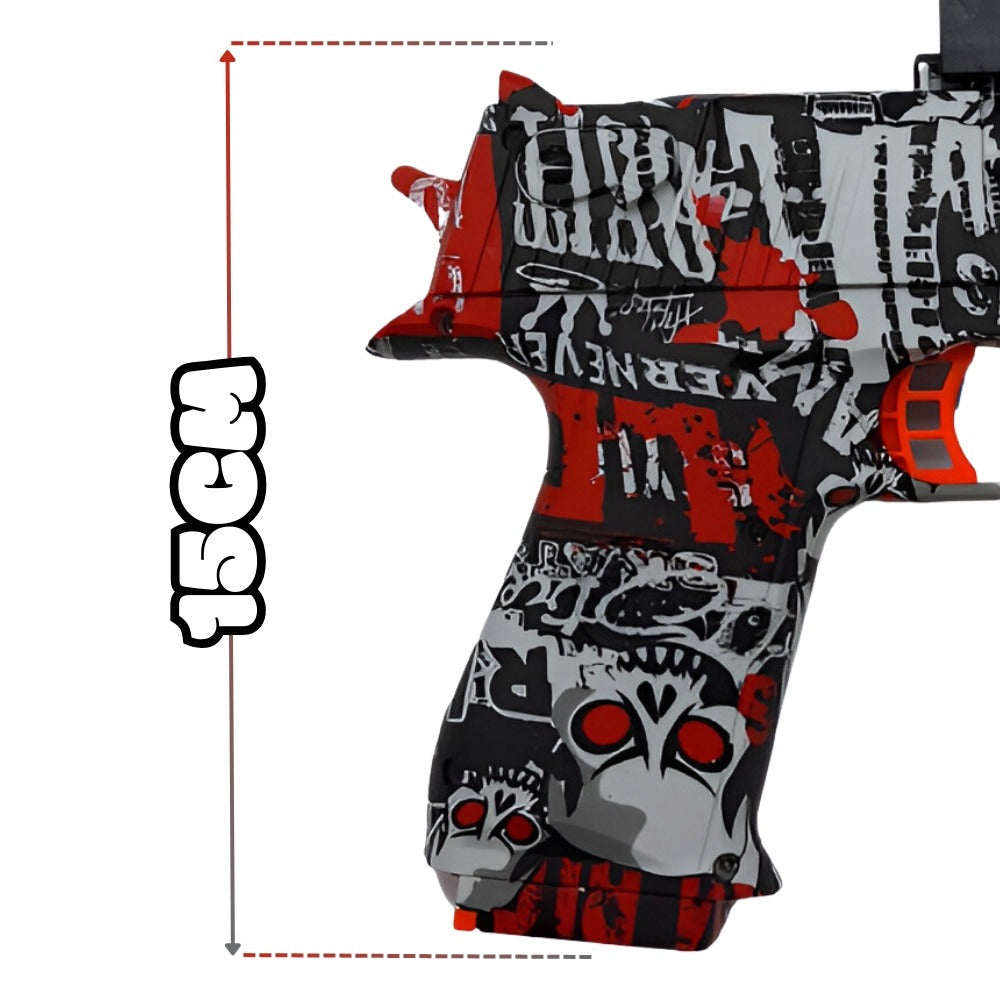 Automatinis Gel Gun Deagle CS su Vandens Kamuoliukais ir Pilnu Rinkiniu 14+