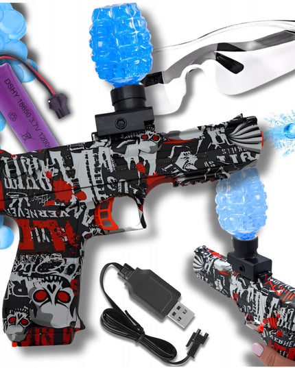 Automatinis Gel Gun Deagle CS su Vandens Kamuoliukais ir Pilnu Rinkiniu 14+