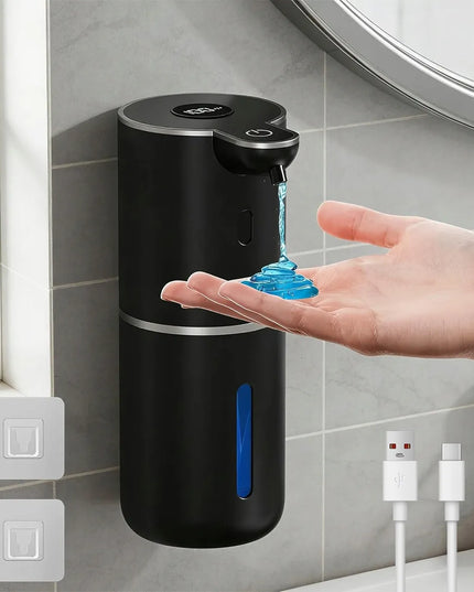Automatinis indų ploviklio ir muilo dozatorius su jutikliu 380ml juodas