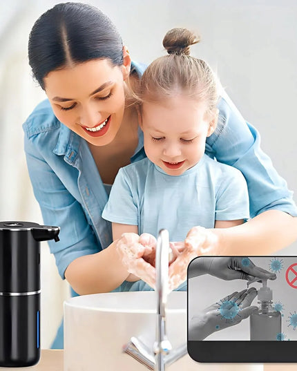 Automatinis indų ploviklio ir muilo dozatorius su jutikliu 380ml juodas