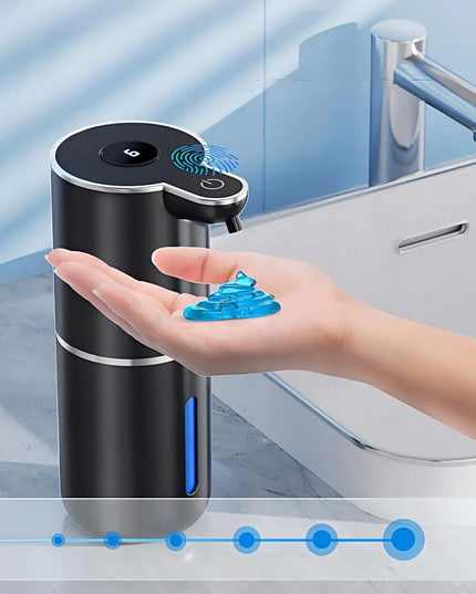 Automatinis indų ploviklio ir muilo dozatorius su jutikliu 380ml juodas