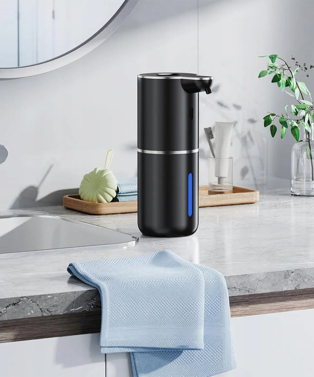Automatinis indų ploviklio ir muilo dozatorius su jutikliu 380ml juodas