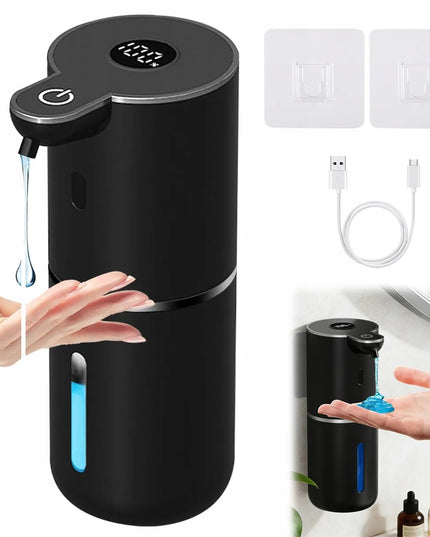 Automatinis indų ploviklio ir muilo dozatorius su jutikliu 380ml juodas