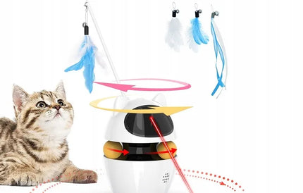 Automatinis lazerinis žaislas katėms su 3 režimais interaktyvus Smart Cat žaislas