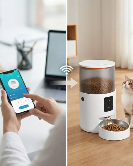 Automatinis maisto dozatorius katėms ir šunims 3L – WiFi