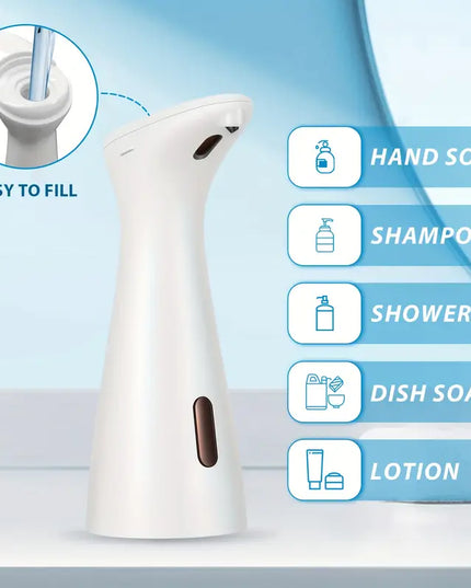 Automatinis Muilo Dozatorius 200ml – Baterijomis Maitinamas, Infraraudonųjų Spindulių Jutiklis, Vonios ir Virtuvės Kambariui