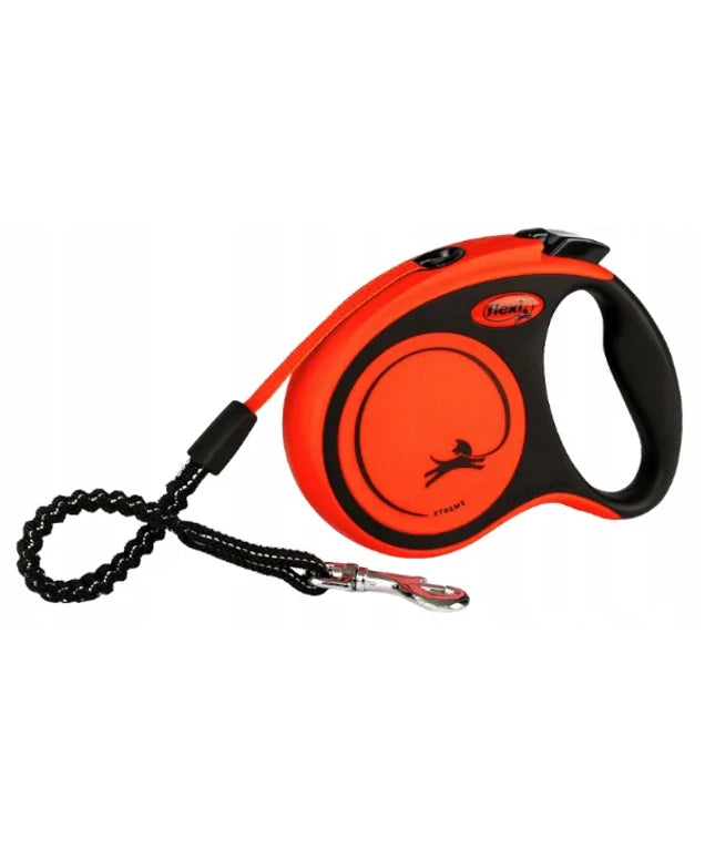 Automatinis pavadėlis Flexi Xtreme S dydžio, 5 m, oranžinės spalvos