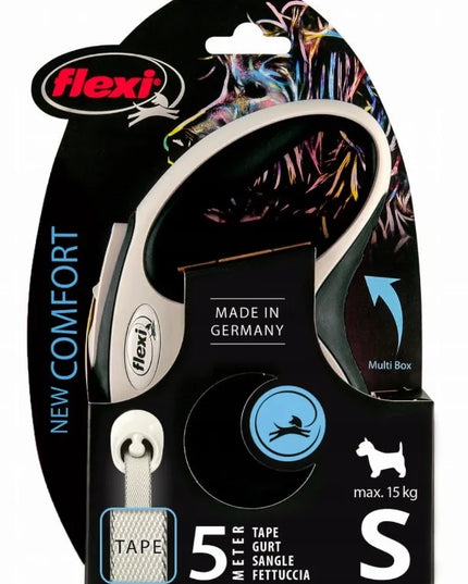Automatinis pavadėlis šunims FLEXI New Comfort S, juodas, 5 m