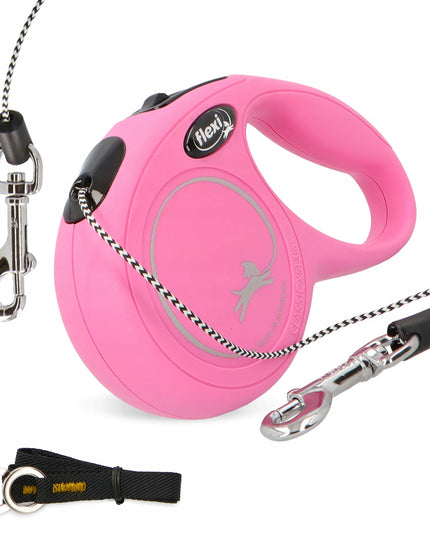 Automatinis pavadėlis šunims ir katėms FLEXI New Classic XS, 3 m iki 8 kg, rožinis