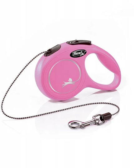 Automatinis pavadėlis šunims ir katėms FLEXI New Classic XS, 3 m iki 8 kg, rožinis