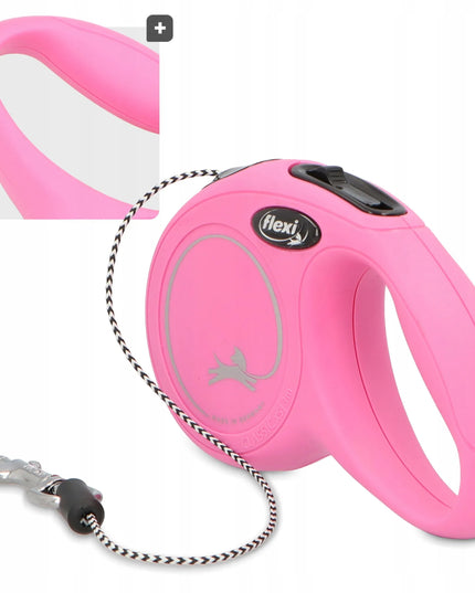 Automatinis pavadėlis šunims ir katėms FLEXI New Classic XS, 3 m iki 8 kg, rožinis