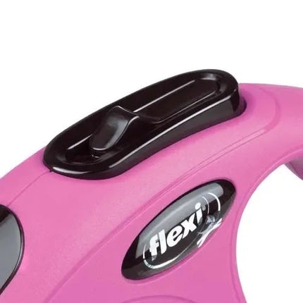 Automatinis pavadėlis šunims ir katėms FLEXI New Classic XS, 3 m iki 8 kg, rožinis