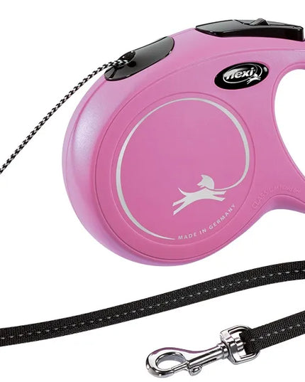 Automatinis pavadėlis šunims ir katėms FLEXI New Classic XS, 3 m iki 8 kg, rožinis