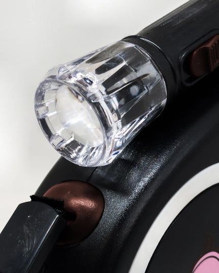 Automatinis pavadėlis šunims ir katėms RETOO su LED žibintuvėliu, 5 m