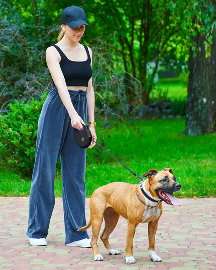 Automatinis pavadėlis šunims Waudog R-leash su maišelių dėtuve, atspindintis, dydis S iki 12 kg