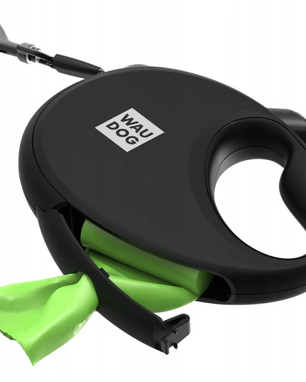 Automatinis pavadėlis šunims Waudog R-leash su maišelių dėtuve, atspindintis, dydis S iki 12 kg