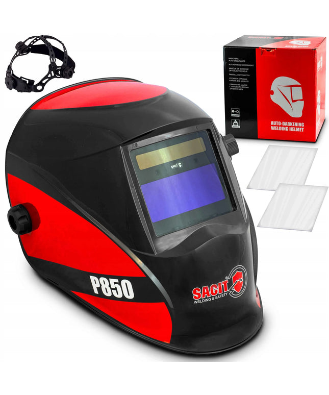 Automatinis savaime užtemstantis suvirintojo skydelis SACIT TRAFIMET P850 TRUE COLOR
