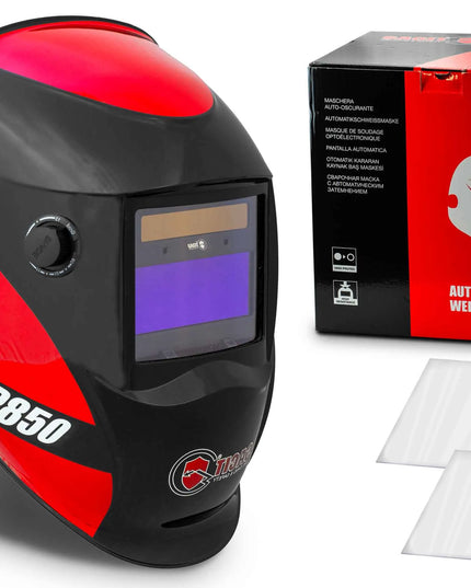 Automatinis savaime užtemstantis suvirintojo skydelis SACIT TRAFIMET P850 TRUE COLOR