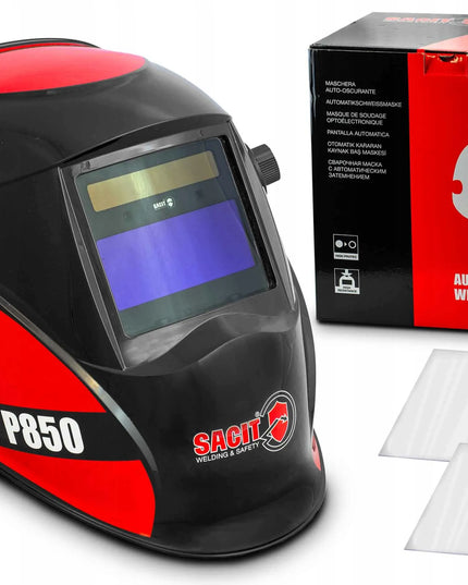 Automatinis savaime užtemstantis suvirintojo skydelis SACIT TRAFIMET P850 TRUE COLOR