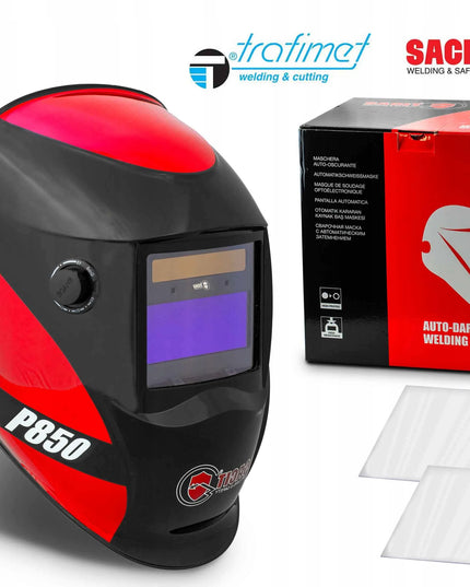 Automatinis savaime užtemstantis suvirintojo skydelis SACIT TRAFIMET P850 TRUE COLOR