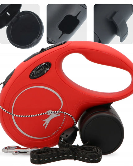 Automatinis šuns ir katės pavadėlis Flexi 8 m su Multi Box dėklu ir 80 maišelių