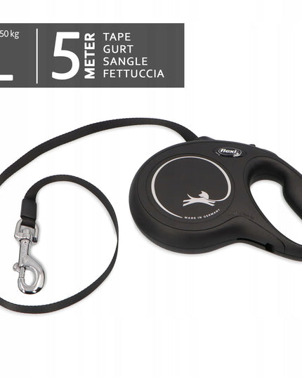 Automatinis šunų pavadėlis FLEXI 5m, 50kg, juostinis, su Multi Box dėžute