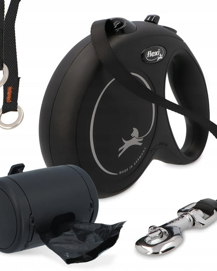 Automatinis šunų pavadėlis FLEXI 5m, 50kg, juostinis, su Multi Box dėžute