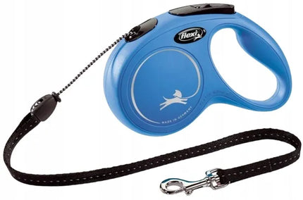 Automatinis šunų pavadėlis Flexi New Classic M, lyninis, mėlynas, 5 m