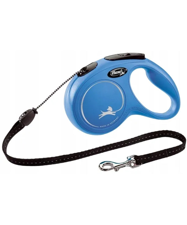 Automatinis šunų pavadėlis Flexi New Classic M, lyninis, mėlynas, 5 m