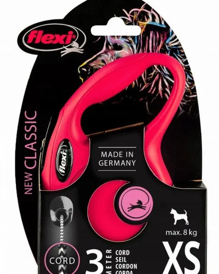 Automatinis šunų pavadėlis Flexi New Classic, XS dydis, raudonas, 3 m