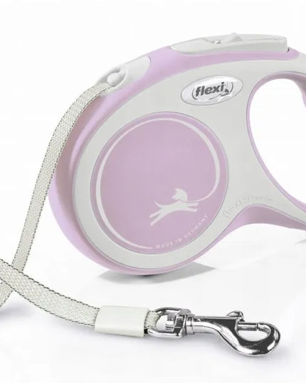 Automatinis šunų pavadėlis Flexi New Comfort, juostinis, S dydžio, rožinis, 5 m