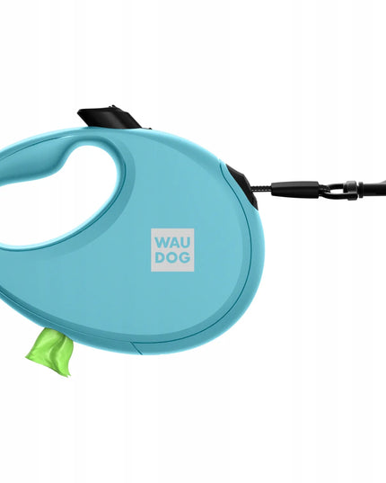 Automatinis šunų pavadėlis su maišelių dėtuve, atspindintis šviesą, dydis S, iki 12 kg