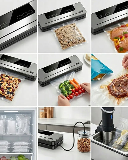 Automatinis vakuuminis maisto pakuotojas, 5 darbo režimai folijos maišeliams