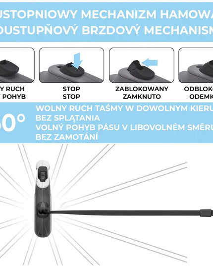 Automatinis Waudog pavadėlis šunims su maišelių dėtuve, atspindintis, M dydis, iki 20 kg