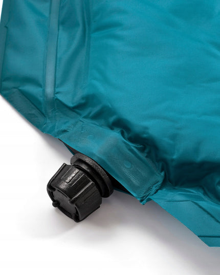 Automatiškai pripučiamas turistinis kilimėlis Meteor 188x66x3,8 cm su pagalvėle jūrinės spalvos stovyklavimui ir kelionėms