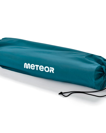 Automatiškai pripučiamas turistinis kilimėlis Meteor 188x66x3,8 cm su pagalvėle jūrinės spalvos stovyklavimui ir kelionėms