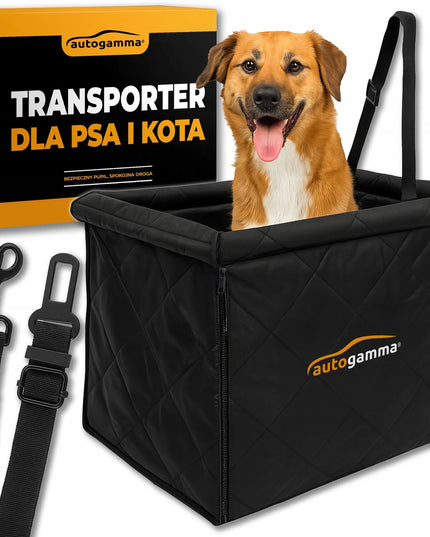 Automobilinė kėdutė šunims ir katėms – didelis transportavimo krepšys ir apsauginis kilimėlis