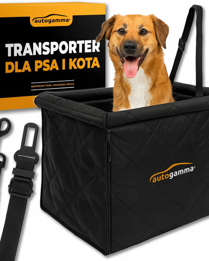 Automobilinė kėdutė šunims ir katėms – didelis transportavimo krepšys ir apsauginis kilimėlis