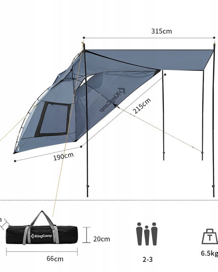 Automobilinė palapinė KingCamp Compass Plus – mėlyna