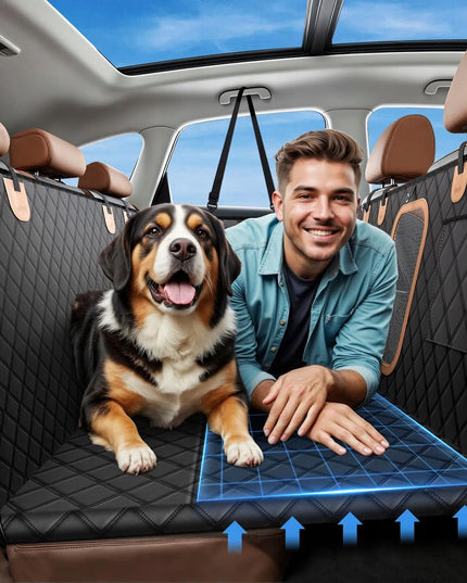 Automobilinis kilimėlis dideliam šuniui, sutvirtintas, XXL, 137x63cm + krepšys