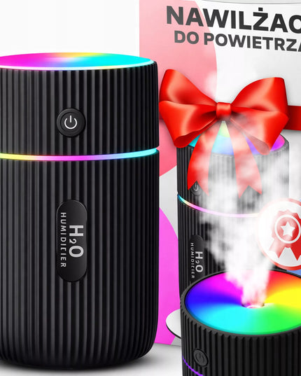Automobilinis oro drėkintuvas, kvapų difuzorius, USB, naktinė RGB lemputė