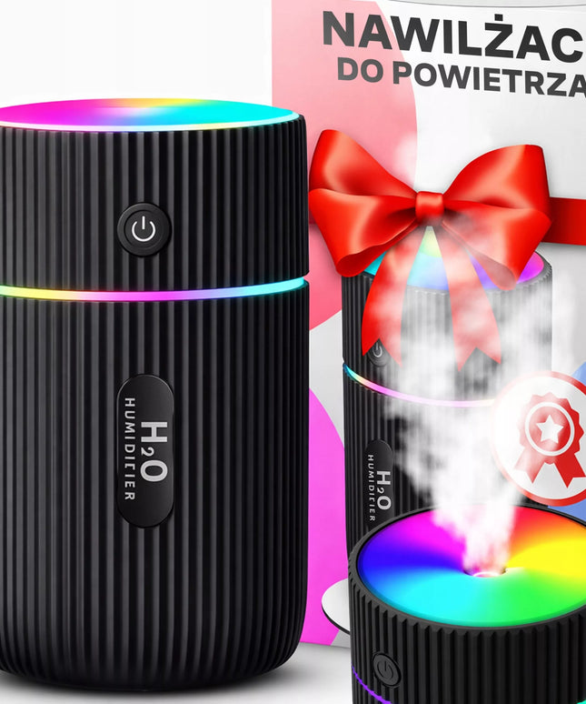 Automobilinis oro drėkintuvas, kvapų difuzorius, USB, naktinė RGB lemputė