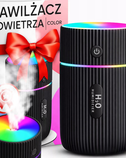 Automobilinis oro drėkintuvas, kvapų difuzorius, USB, naktinė RGB lemputė