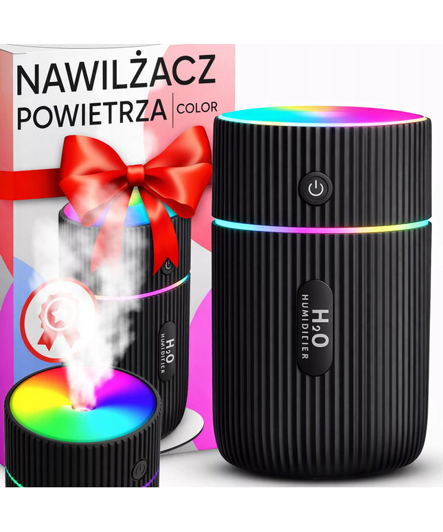 Automobilinis oro drėkintuvas, kvapų difuzorius, USB, naktinė RGB lemputė