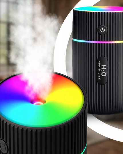 Automobilinis oro drėkintuvas, kvapų difuzorius, USB, naktinė RGB lemputė